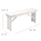 Flash Furniture HERCULES Series 40" x 12" Antique Rustic White Solid Pine Folding Farm Bench XA-B-40X12-WH-GG - alternate 3